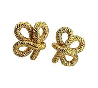 Elegantes pendientes de tuerca de aleación de oro y plata, ligeros y cómodos, accesorios geométricos irregulares