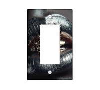 Elegantes placas de cubierta para interruptor de luz de labios negros, estilo oscuro y elegante para decoración del hogar, placas de pared termoplásticas, tamaño estándar