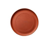 Elegantes platos de flores para decoración de fies Bandeja de goteo for macetas de interior y exterior, redonda, de barro rojo y arena morada. , Perfecto para fiestas en el jardín, despedidas d(L)