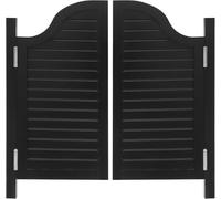 Elegantes puertas batientes de madera maciza for cafetería: puerta divisoria de media cintura con bisagras de cierre automático for cocina y bar.(Black,120x120cm)