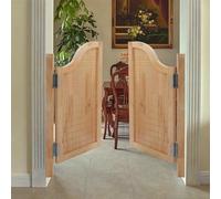 Elegantes puertas batientes de madera maciza for cafeterías: puerta doble con bisagras de acero inoxidable for uso en cocina, bar y cafetería(Wood,90x100cm)