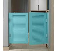 Elegantes puertas batientes de madera maciza for cafeterías: puerta doble con persianas duraderas y bisagras de acero inoxidable(Green,95x100cm)