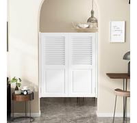 Elegantes puertas batientes de madera maciza for cafeterías: puertas duraderas con bisagras de acero inoxidable for cocinas y bares.(White,95x90cm)