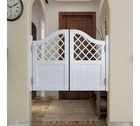 Elegantes puertas batientes de madera maciza for cafeterías: puertas duraderas de media cintura con bisagras de acero inoxidable for cocina y restaurante(White,100x100cm)