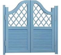 Elegantes puertas batientes de madera maciza for cafeterías: puertas interiores de salón con apertura bidireccional for restaurantes y hogares(Light Blue,90x100cm)