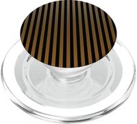 Elegantes Rayas Negras y líneas Verticales Marrones degradadas PopSockets PopGrip para MagSafe