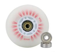Elegantes ruedas de patinaje en línea con tecnología magnética avanzada para un rendimiento óptimo en tamaños que van desde 64 mm a 110 mm (80 mm rojo)