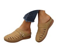 Elegantes sandalias de punta con tacón de tiras - Perfecto para la playa y el día a día para mujeres conscientes de la moda, ajuste cómodo, estilo versátil, marrón, 41 EU
