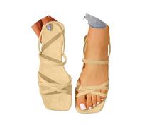 Elegantes sandalias planas con tira en el tobillo cómodas y casuales ideales para el verano y looks bohemios con vestidos largos y faldas
