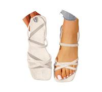 Elegantes sandalias planas con tira en el tobillo cómodas y casuales ideales para el verano y looks diarios con vestidos largos y shorts
