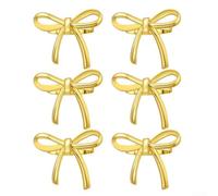 Elegantes servilleteros dorados para decoración de mesa, 6 servilleteros en forma de mariposa compatibles con servilletas de tela y papel, perfectos para bodas, reuniones familiares