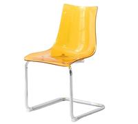 Elegantes sillas de comedor acrílicas con respaldo, sillas modernas transparentes para mesas de comedor y decoración del hogar, solución elegante y de asiento