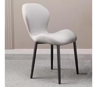 Elegantes sillas de comedor de piel sintética con patas de metal, cómodas sillas laterales para cocina, sala de estar, hoteles, diseño moderno y fácil de limpiar
