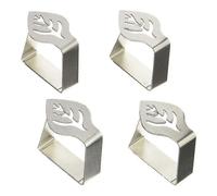 Elegantes sujetadores de mantel, pinzas de acero inoxidable para mantel con agarre ajustable para una