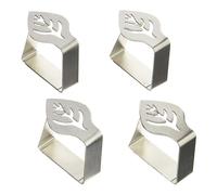 Elegantes sujetadores de mantel, pinzas de acero inoxidable para mantel con agarre ajustable para una