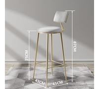 Elegantes taburetes de bar de terciopelo con respaldo, sillas de cocina de altura ajustable, marco de metal dorado, asiento de isla para decoración moderna, muebles de comedor elegantes