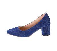 Elegantes Tacones Altos Brillantes Con Afilador - Para Tacones Altos Negros Zapatos Altos Mujer Ballet 45 Dance Zapatos Stiletto Mujer, azul, 37 EU