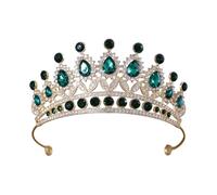 Elegantes tiaras de cristales portátiles para novia, coronas de princesa plateadas, accesorio para el pelo para bodas y concursos de boda, talla única, como se describe