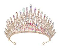 Elegantes tiaras de novia con diamantes de imitación, coronas ajustables para bodas y concursos, accesorios elegantes para el cabello