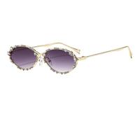 Elegantes tonos para cumpleaños de niña, lentes de moda hip hop, marco de metal ligero, lente de color cristal, accesorio de moda para cumpleaños