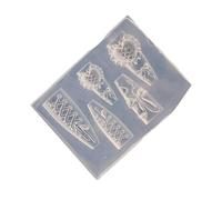 Elegantes uñas con patrón de corazón, creador de dijes de silicona flexible de grado alimenticio para manualidades de uñas dimensionales, piezas de arte para salón de belleza