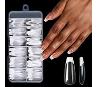 Elegantes uñas postizas francesas para manicura francesa, diferentes tamaños, consejos y accesorios de arte natural