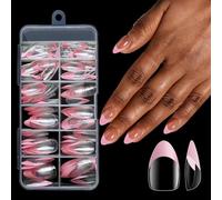 Elegantes uñas postizas francesas para manicura francesa, diferentes tamaños, consejos y accesorios de arte natural