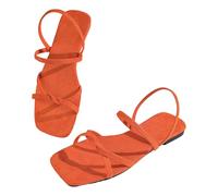 Elegantes y cómodas sandalias planas con tira, perfectas para un look casual y elegante de verano para uso diario. Ligeras, fáciles de poner, ideales para caminar al aire libre. Un clásico (RD1-2, 35)