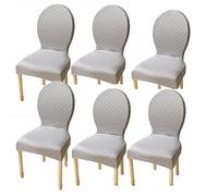 Elegantes y modernas fundas para sillas de comedor con respaldo redondo, color verde, pequeñas/grandes, sin reposabrazos, patas de madera, fundas ovaladas para decoración del hogar, fáciles de limpiar