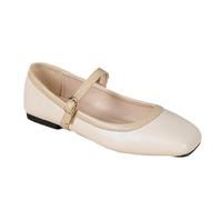 Elegantes Zapatillas de Vestir para Mujeres con una Correa de Hebilla, cómodos Zapatos de Ballet de los pies Cerrados de los pies Cuadrados, Zapatos clásicos de Estilo Mary Jane Style