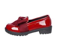 Elegantes zapatos casuales de tacón bajo con lazo suela gruesa, clásicos británicos negros Mary, modernos para todos los días., rojo, 42 EU