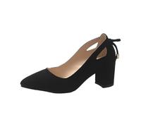 Elegantes zapatos de tacón alto para mujer, zapatos de tacón alto para mujer, zapatos de noche, zapatos altos, zapatos de ocio, zapatos de barco, zapatos de verano, mocasines, cómodos y ligeros, Negro
