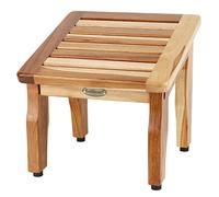 Eleganto - Reposapiés ergonómico de teca de 11.7 pulgadas de alto para ducha