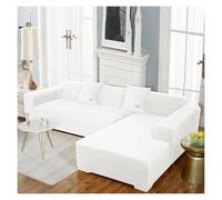 ElegantStretchVelvetSofaCoverSoftSlipcoverfor 2SeaterSectionalCouch (5773 pulgadas) DurableWhiteChaiseLoungeProtectorEasytoClean & Stylish