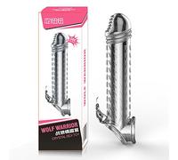 elegantstunning Male Crystal delay Time Penis Sleeve Extender Ampliación Enhanced Orgasm Condom