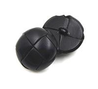 Elegantyl 5 uds Botones de Cuero 15/18/20/23/26mm botón de Cuero marrón Negro para Abrigos Chaqueta Accesorios de Costura, Negro, 15mm