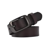 Elegantyl Cinturón casual para mujer Cinturón de cuero para mujer Cinturón de jeans Accesorios de ropa para mujer, Café, 110cm