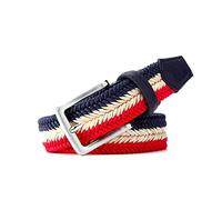 Elegantyl Cinturón de cintura para hombre, cinturón trenzado informal con cuerda de cera y hebilla de pasador de paja, ancho de cinturón de 3,4cm, cinturón vaquero, 130cm
