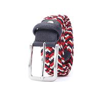 Elegantyl Cinturón elástico para hombre, cinturón de tela vaquera a rayas de 3,4cm de ancho, cinturón largo trenzado de punto, cinturón extensible de 160cm, 120cm