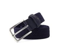 Elegantyl Cinturón elástico para hombre, cinturón de tela vaquera a rayas de 3,4cm de ancho, cinturón largo trenzado de punto, cinturón extensible de 160cm, 105cm