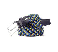 Elegantyl Cinturón elástico tejido informal para hombre y mujer, cinturones elásticos trenzados de lona de colores mezclados, 3,4cm de ancho, 115cm
