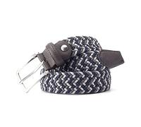 Elegantyl Cinturón elástico tejido informal para hombre y mujer, cinturones elásticos trenzados de lona de colores mezclados, 3,4cm de ancho, 125cm