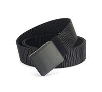 Elegantyl Cinturón táctico sin hebilla de plástico y Metal para hombre, cinturón deportivo para exteriores, entrenamiento militar, correa para la cintura, accesorios para pantalones, Negro, 95cm