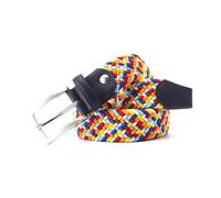 Elegantyl Cinturón trenzado de nailon para hombre, cinturón informal de 3,4cm de ancho, cinturón trenzado mixto de cuatro colores, 100cm