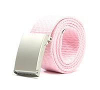 Elegantyl Cinturones informales para hombre, cinturón táctico de 3,8cm de ancho, cinturón trenzado de nailon para vaqueros, cinturón de lona informal para hombre, Rosado, 100cm
