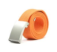 Elegantyl Cinturones informales para hombre, cinturón táctico de 3,8cm de ancho, cinturón trenzado de nailon para vaqueros, cinturón de lona informal para hombre, Naranja, 90cm