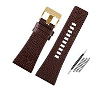 Elegantyl Correa de reloj de cuero de 22mm a 34mm para hombre, correa de reloj de repuesto, accesorios de reloj + herramienta de instalación, 34mm
