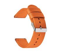 Elegantyl Correa de reloj de liberación rápida de 18mm, 20mm, 22mm, 24mm, correa de reloj de nailon de lona Nato, accesorios para reloj, Naranja, 22mm