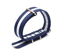 Elegantyl Correa de reloj de nailon colorido con hebilla de pin de oro rosa, pulsera de reloj Nato de 18mm, 20mm, 22mm y 24mm, 18mm