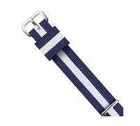 Elegantyl Correa de reloj de nailon de 14mm, 16mm, 18mm, 20mm y 22mm con hebilla de oro rosa y plata para hombres y mujeres, 14mm